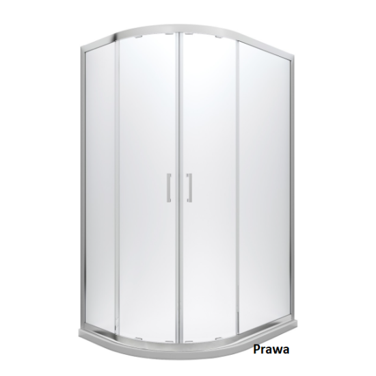Kabina prysznicowa MODERN  asymetryczna  mrożone szkło 120x90 cm uniwersalna